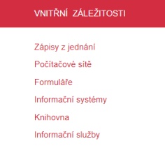 VNITŘNÍ ZÁLEŽITOSTI